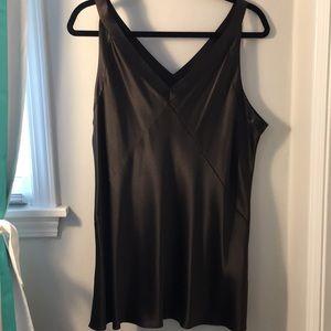 Eileen fisher brown silk tank top